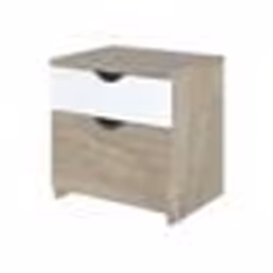 Table de chevet - BAÏTA - Gamme ULOS - Blanc - L 40 x P 395 x H 50 cm