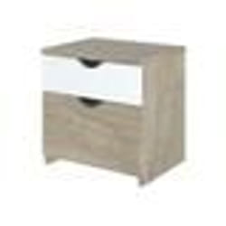 Table de chevet - BAÏTA - Gamme ULOS - Blanc - L 40 x P 395 x H 50 cm