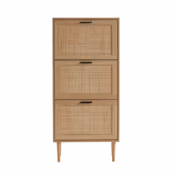 Meuble à chaussures AMANA  cannage rotin  3 portes 60cm - Bois