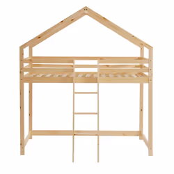 Lit mezzanine TINY  pin naturel  90x190 sommier inclus - Bois