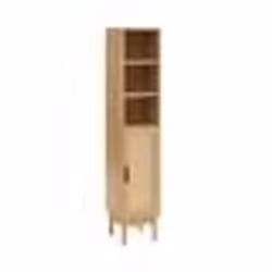 Colonne de salle de bain AMANA effet chêne et cannage rotin l30cm - Bois