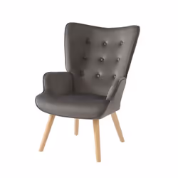 Fauteuil SAM velours gris