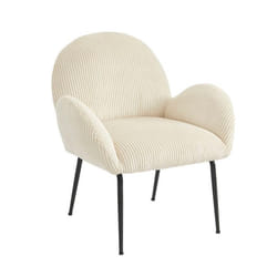 Fauteuil GINA velours côtelé beige