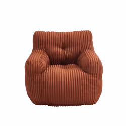 Pouf LUFFY velours côtelé terracotta