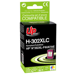 UPrint Cartouche compatible 302XL F6U67AE (Cyan/Magenta/Yellow)