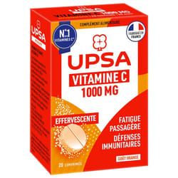 UPSA Vitalité Vitamine C 1000 mg 20 Comprimés Effervescents