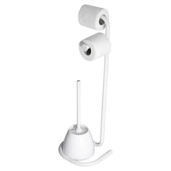 Allibert - Valet wc happy avec dérouleur papier wc, réserve papier et brosse wc blanc