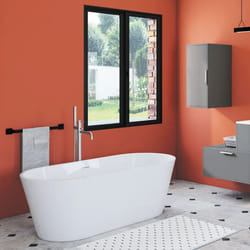Allibert 827256 porte-serviettes et anneau porte-serviettes Noir