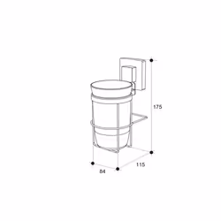 Porte-gobelet kote inox chromé - Chromé - Allibert
