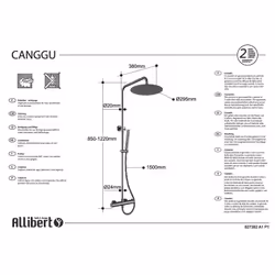 Allibert - Colonne de douche canggu Gun métal