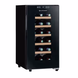 Climadiff Cave de service CC18F 18 Bouteilles, Refroidisseur de vin hybride, Pose libre, 18 bouteille(s), 100 W, F, Noir