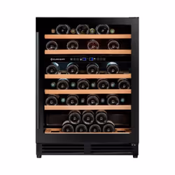 Climadiff CBU50D2B, Refroidisseur de vin compresseur, Pose libre, 51 bouteille(s), 100 W, F, Noir
