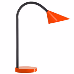Unilux SOL, Noir, Rouge, Élastomère, Métal, Plastique, Bureau, 1 ampoule(s), LED, 3000 K