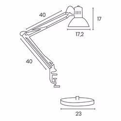 Unilux SUCCESS 80 lampe de table E27 LED F Noir - Vue supplémentaire 6