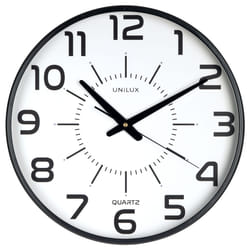 Unilux 400094487 wall/table clock Mur Quartz clock Rond Noir, Transparent