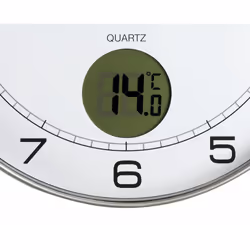 Unilux 400094592 Horloge murale et de table Horloge à quartz Rond Métallique, Argent
