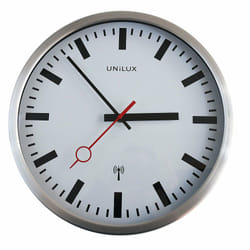 Unilux 400124567 Horloge murale et de table Horloge radio-pilotée Rond Gris, Métallique