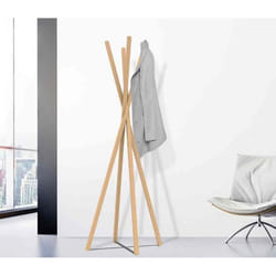 Porte-manteau - UNILUX - TIPY - 8 patères - Bois de hêtre - Design moderne et stable
