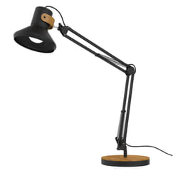 Unilux Baya Bamboo lampe de table E27 12,6 W LED Bambou, Noir
