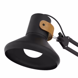 Unilux Baya Bamboo lampe de table E27 12,6 W LED Bambou, Noir