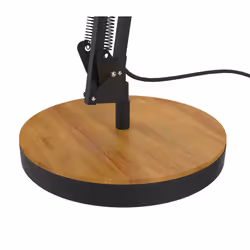 Unilux Baya Bamboo lampe de table E27 12,6 W LED Bambou, Noir