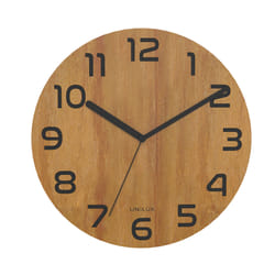 Unilux Palma Mur Quartz clock Rond Bambou