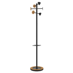 Unilux BORA porte-manteaux Colonne 6 crochet(s) Bois, Noir