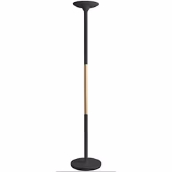 Lampadaire LED - UNILUX - PRYSKA - Noir - Design scandinave - Variateur tactile 3 intensités