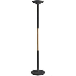 Lampadaire LED - UNILUX - PRYSKA - Noir - Design scandinave - Variateur tactile 3 intensités