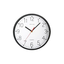 Nessy horloge murale, mouvement à quartz, diamètre 25 cm, design minimaliste moderne de noir 400155846 - Unilux
