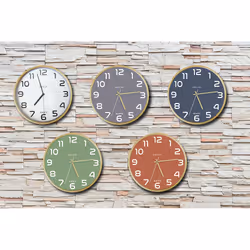 Unilux 400165110 Horloge murale et de table Horloge analogique Rond Hêtre, Bleu