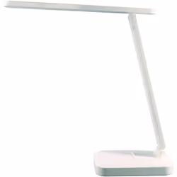 UNILUX KAPA, LAMPE DE BUREAU LED, PLIABLE, 3 NIVEAUX D'INTENSITÉ LUMINEUSE, CONTRÔLE TACTILE, PORT USB, BLANC, DESIGN ÉPURÉ E ...