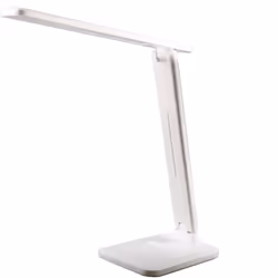 UNILUX HALO, LAMPE DE BUREAU LED, 3 LUMINOSITÉ, PLIABLE & PORTABLE LAMPE SANS FIL, RECHARGEABLE, TACTILE, BLANC