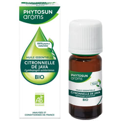 Phytosun Arôms Huile Essentielle Citronnelle de Java (Cymbopogon winterianus) Bio 10 ml