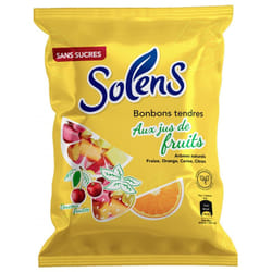 Solens Bonbons Tendres aux Jus de Fruits Sans Sucre 100 g