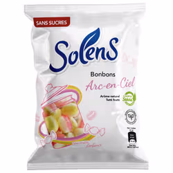 Open Food Bonbon Arc-en-ciel Sans Sucre - solens - 100g