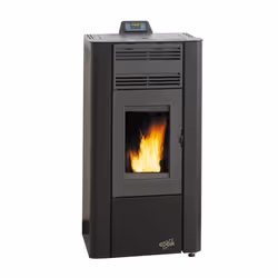 Godin CERVON, Noir, Pellet, 200 m³, 91,5%, 1,4 kg/h, 450 W