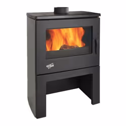 Godin - Poêle à bois Chinon 8,5kW acier émaillé gris argente 362113GRISARG