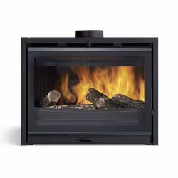 Godin Modane 75-V Turbo, Intégré, Noir, Fonte, France, Bois de chauffage, Briquettes de bois, 81,1%
