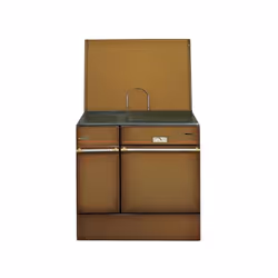 Cuisinière à bois Arpège - Habillage acier brun foncé - Dessus fonte - Four émaillé chauffé par convection - Thermomètre four ...