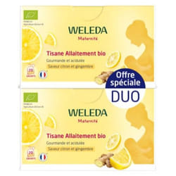 Weleda Maternité Tisane Allaitement Citron et Gingembre Bio Lot de 2 x 20 Sachets