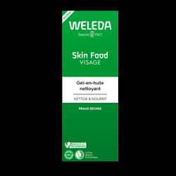 WELEDA - Skin Food Gel-en-huile nettoyant - Pour les peaux sèches - Nettoie en douceur et élimine impuretés et maquillage - Natrue* - Vegan*** - 75 ml
