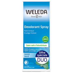 Weleda Déodorant Spray à la Sauge Lot de 2 x 100 ml