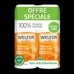 WELEDA - Duo Déodorant roll-on 24H Argousier - 2x50 ml
