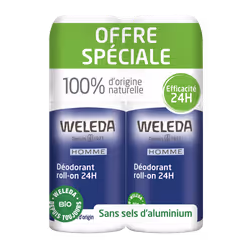 WELEDA - Duo Déodorant roll-on 24H Homme - 2x50 ml
