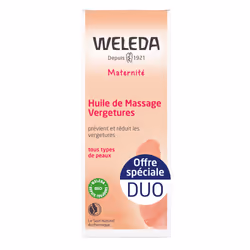 WELEDA - Duo Huile de Massage Vergetures - 2x100 ml