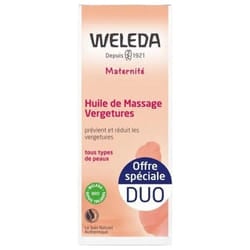 Weleda Maternité Huile de Massage Vergetures Lot de 2 x 100 ml