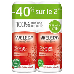 Weleda Déodorant à la Grenade Roll-on 24H Lot de 2 x 50 ml