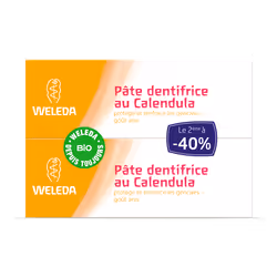WELEDA - Duo Pâte dentifrice au Calendula - 2x75 ml