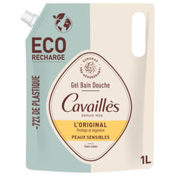 Cavaillès Gel Bain Douche Peaux Sensibles L'Original Éco-Recharge 1 L